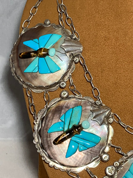 Inlay Butterfly Necklace Circa (1970s-80s)