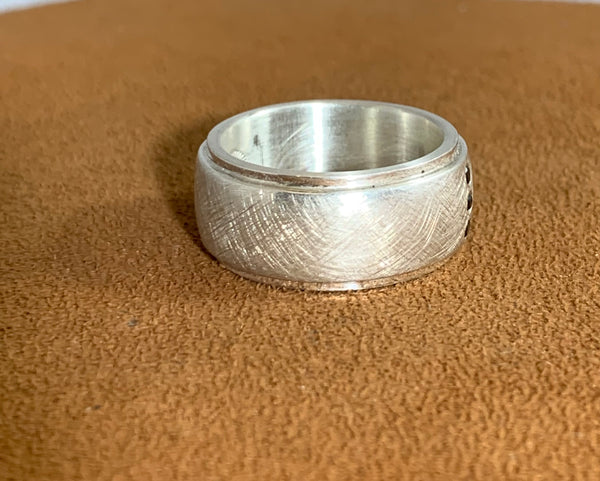 Sterling Silver Triple Diamond Ring by Dennis Hogan