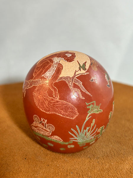 Vintage Rare Animal Menagerie Miniature Pot by Joseph Lonewolf