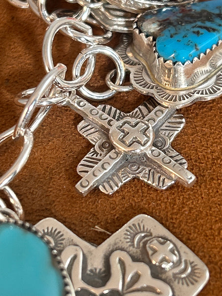 Heart and Cross Charm Bracelet By Gregory Segura