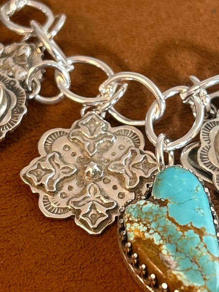 Heart and Cross Charm Bracelet By Gregory Segura