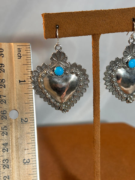 Large Heart with Turquoise by Gregory Segura