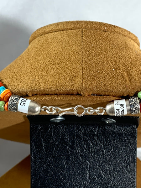 Three Strand Turquoise and Multi-Stone Necklace by Don Lucas