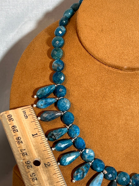 Bib Apatite Necklace by Gloria Sawin