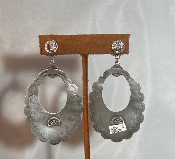 Large Coral Hoop Earring with Blossom by Dennis Hogan (Copy)