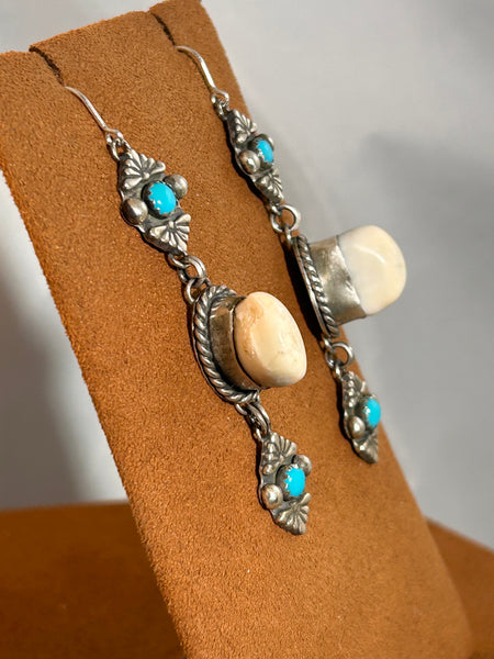 Elk Tooth Earrings by Emily Peck