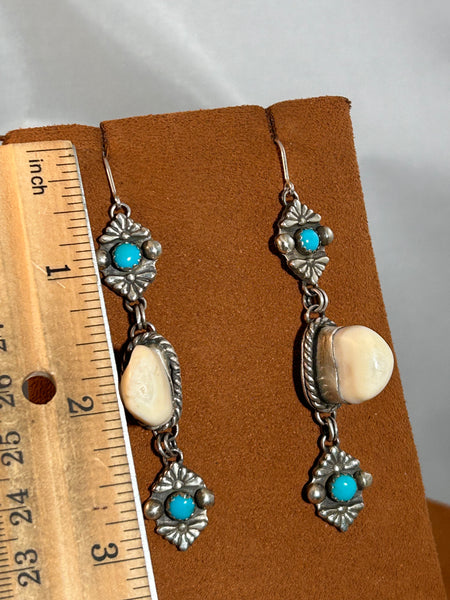 Elk Tooth Earrings by Emily Peck