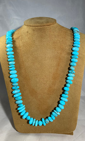 42 Inch Turquoise Bead Necklace by Kevin Ray Garcia