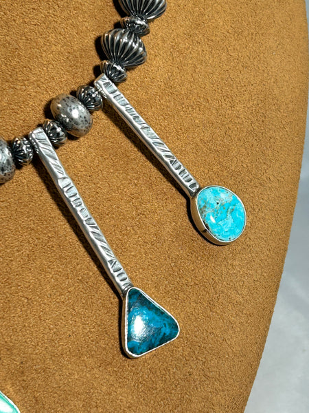 Five Stone Teardrop Necklace by Mary Teller