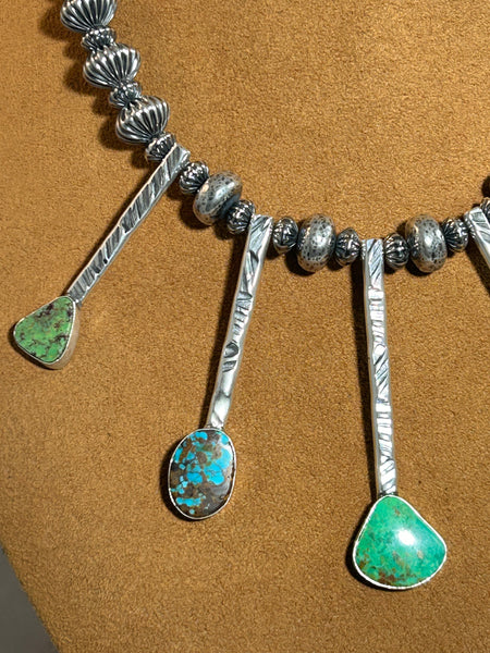 Five Stone Teardrop Necklace by Mary Teller