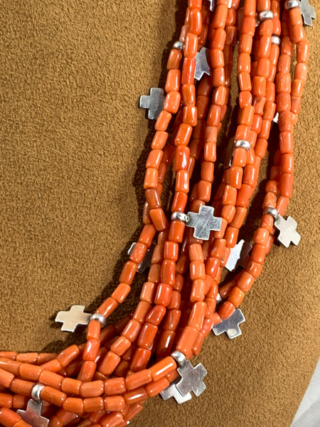 Twelve Strand Coral Necklace by Dennis Hogan