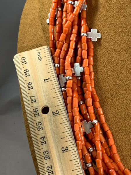 Twelve Strand Coral Necklace by Dennis Hogan