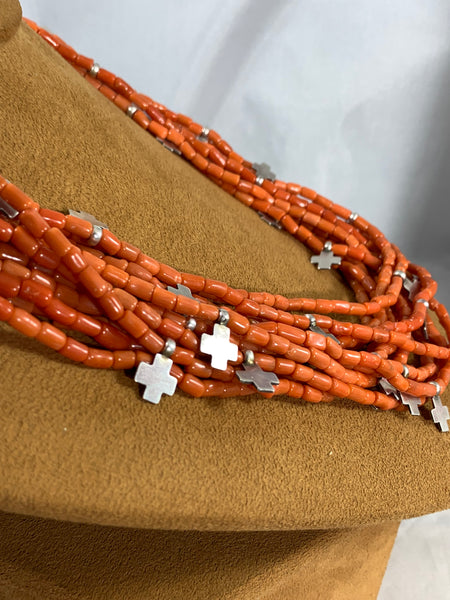 Twelve Strand Coral Necklace by Dennis Hogan