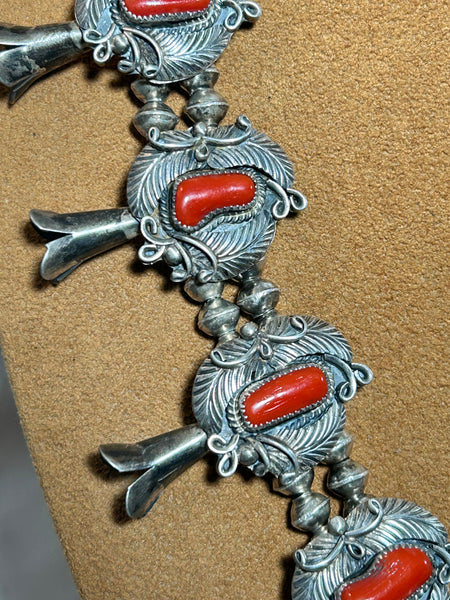 Mediterranean Coral Squash Blossom Set by Leonard Reeves