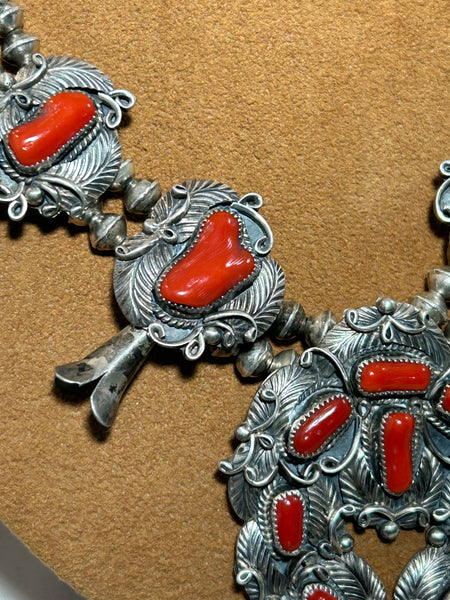 Mediterranean Coral Squash Blossom Set by Leonard Reeves