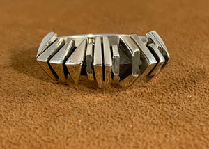 Silver Ice Band Ring by Isaiah Ortiz (Size 8 3/4)