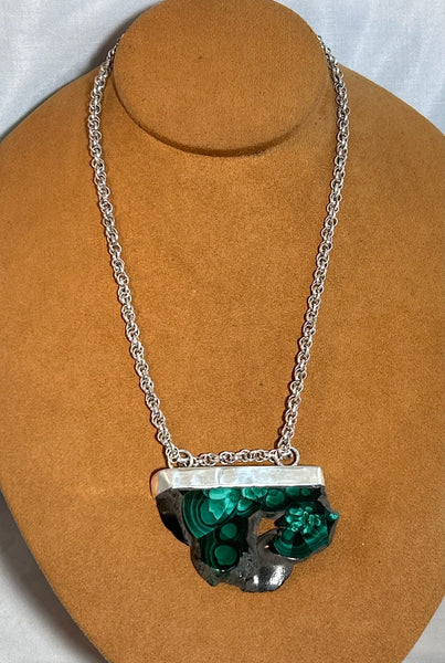Reversible Malachite Necklace by Dezbah Stumpff