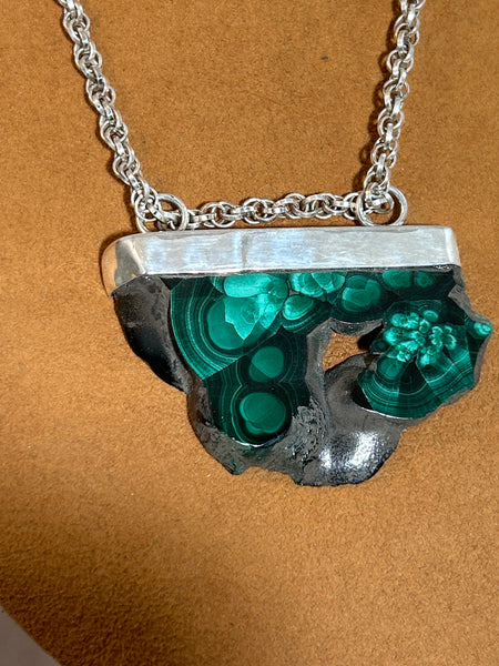 Reversible Malachite Necklace by Dezbah Stumpff