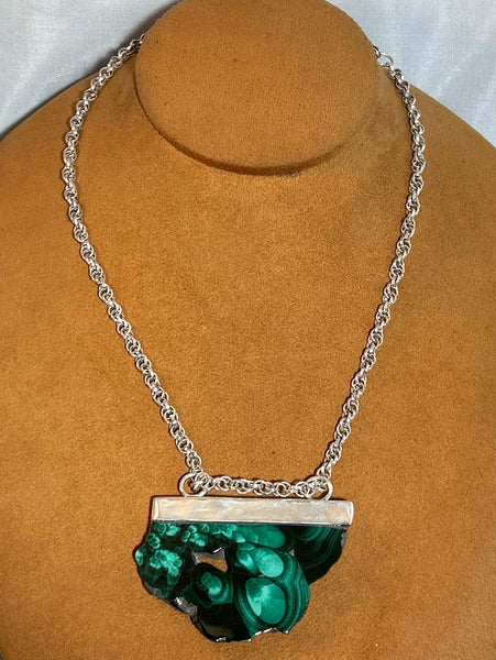 Reversible Malachite Necklace by Dezbah Stumpff