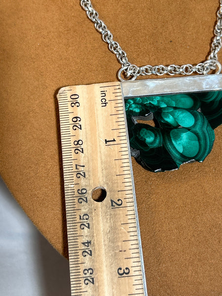 Reversible Malachite Necklace by Dezbah Stumpff