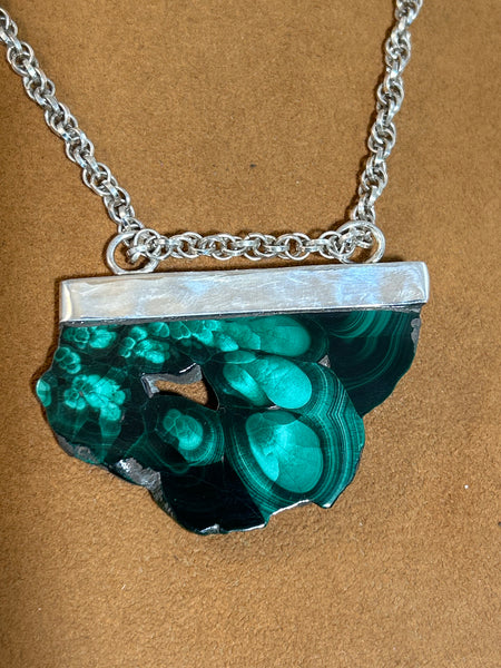Reversible Malachite Necklace by Dezbah Stumpff