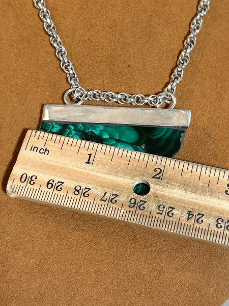 Reversible Malachite Necklace by Dezbah Stumpff