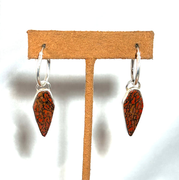 Fossilized Dinosaur Bone Earrings by Dezbah Stumpff