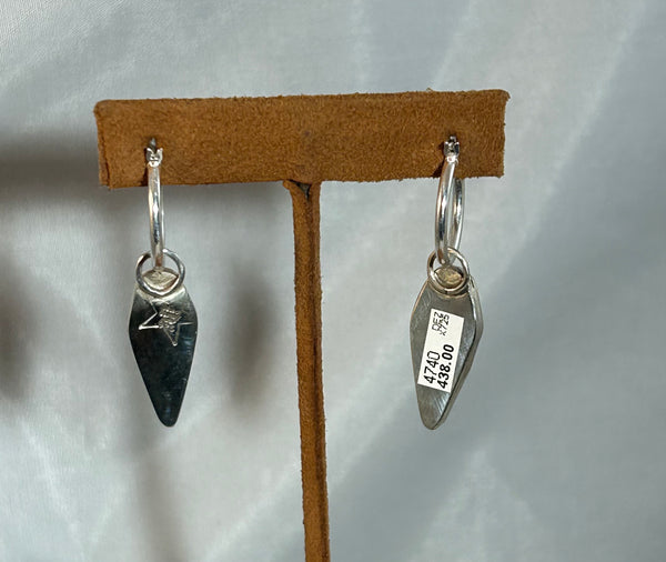 Fossilized Dinosaur Bone Earrings by Dezbah Stumpff