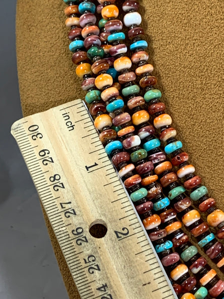 Five Strand Spiny Oyster Necklace by Mary Teller