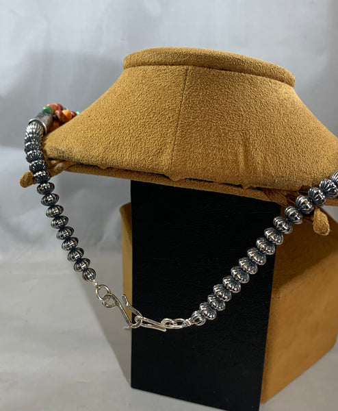 Five Strand Spiny Oyster Necklace by Mary Teller