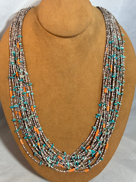 Fifteen Strand Heishi Necklace by Alfred Lee Senior and Junior