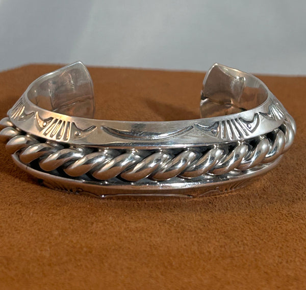 Stamped Rope Cuff by Alfred Lee Senior and Junior