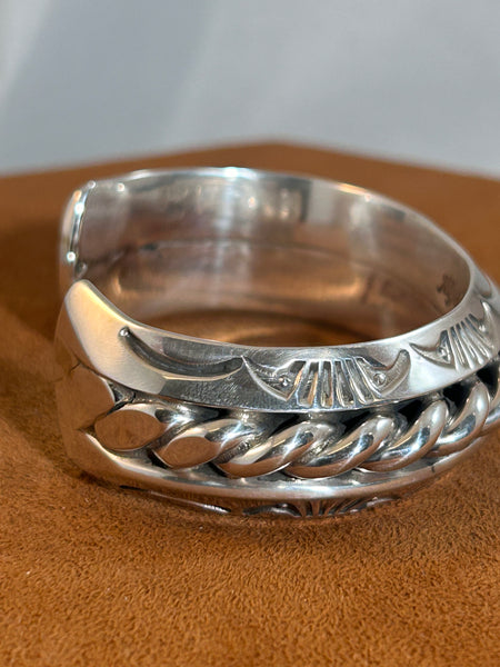 Stamped Rope Cuff by Alfred Lee Senior and Junior