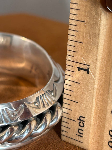 Stamped Rope Cuff by Alfred Lee Senior and Junior