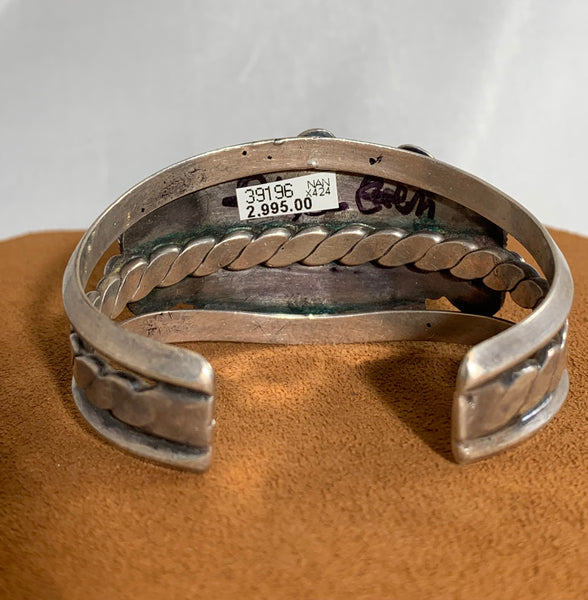 Exquisite Vintage Blue Gem Navajo Cuff (Circa 1950s)