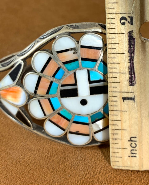Vintage Sunface Zuni Cuff