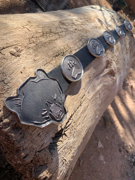 Tufa Cast Sterling Silver Bear Belt by Ira Custer