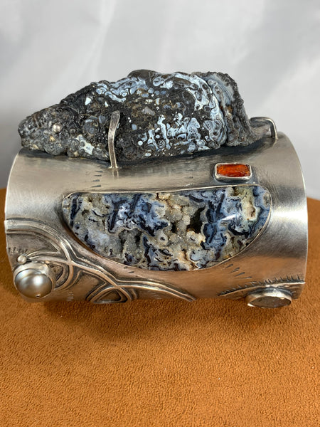 Large Druzy and Opal Cuff by Victoria Maase Stoll