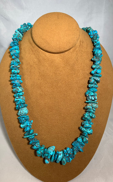 Lone Mountain Turquoise 32” Necklace by Kevin Ray Garcia