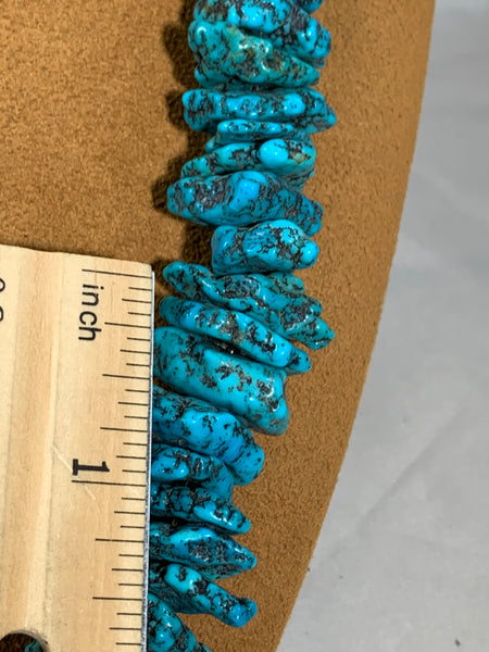 Lone Mountain Turquoise 32” Necklace by Kevin Ray Garcia