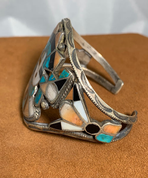 Vintage Sunface Kachina Zuni Cuff