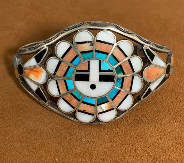 Vintage Sunface Zuni Cuff