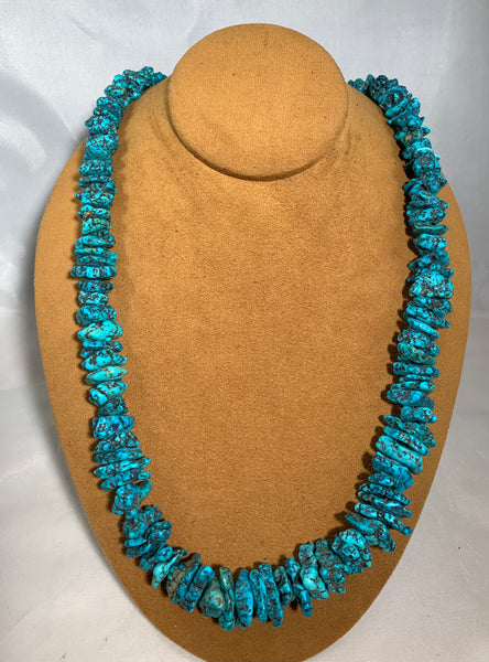 Lone Mountain Turquoise 32” Necklace by Kevin Ray Garcia