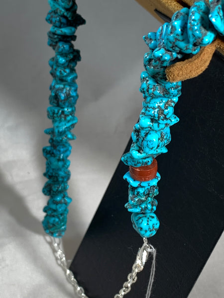 Lone Mountain Turquoise 32” Necklace by Kevin Ray Garcia