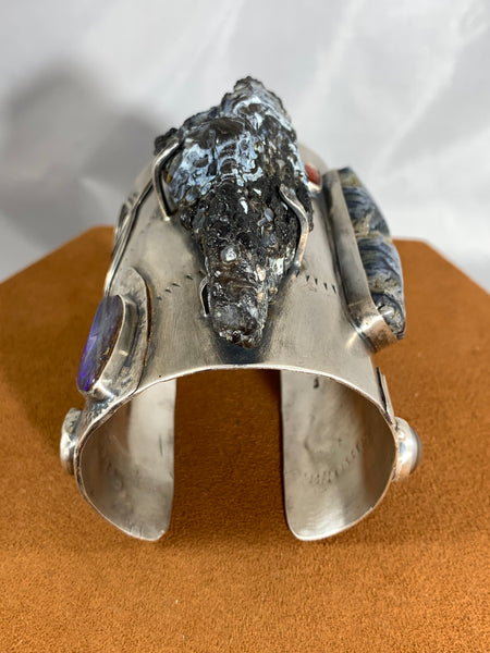 Large Druzy and Opal Cuff by Victoria Maase Stoll