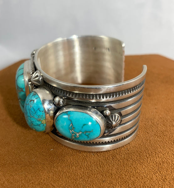 Pilot Mountain Five Stone Cuff by Bruce Eckhardt