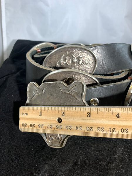 Tufa Cast Sterling Silver Bear Belt by Ira Custer