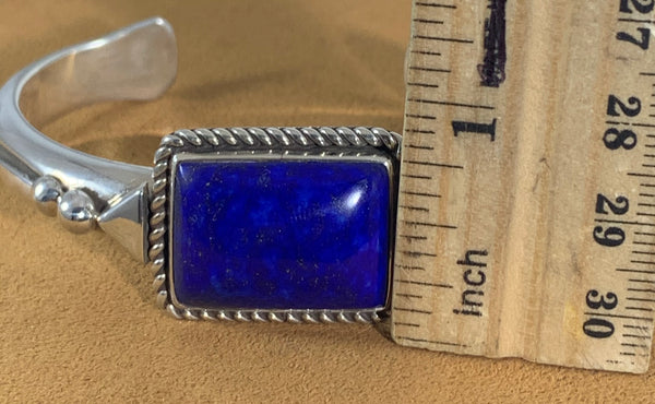 Lapis Sterling Silver Cuff by Albert Lee