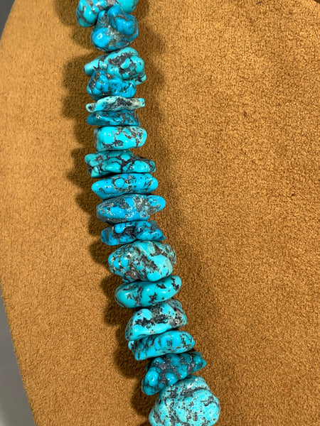 Lone Mountain Turquoise 32” Necklace by Kevin Ray Garcia