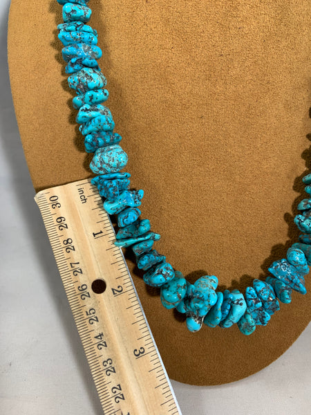 Lone Mountain Turquoise 32” Necklace by Kevin Ray Garcia
